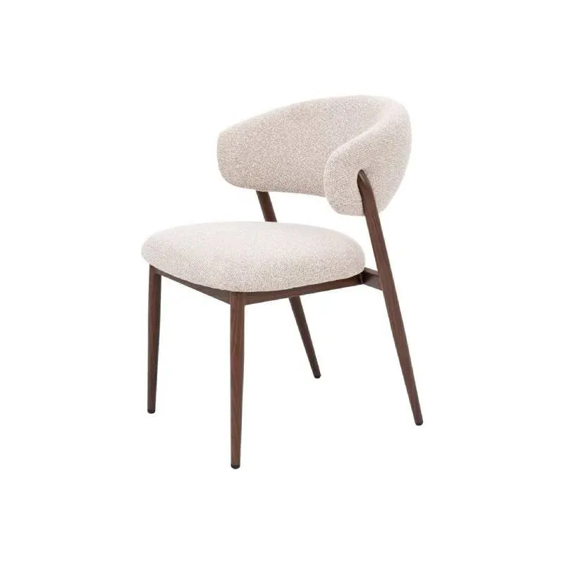 Scaun CASSANDRA WALNUT/BEIGE - Beige