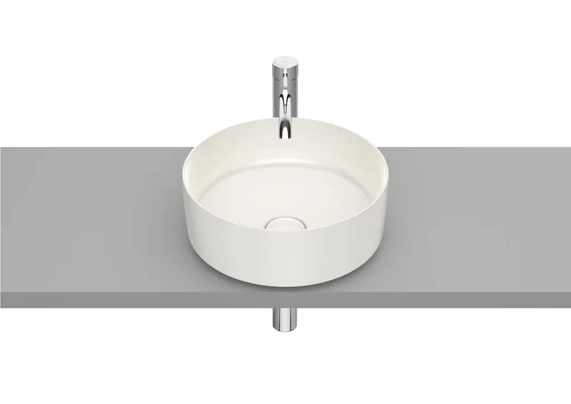 Lavoar Roca A327523650, 370 mm, 140 mm, 1 cuve, suprafata antiaderent, pe blat, fara nr orificii baterie, Bej