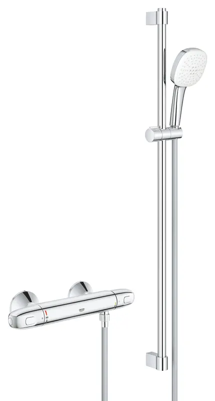 Baterie dus Grohe 34824005, 0.8 bar, 80 mm, 317 mm, 110 mm, 1.75 m, 900 mm, 2 orificii instalare, Crom