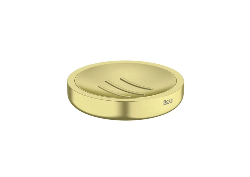 Savoniera Roca A817024VA0, 110 mm, pe blat, metal, elemente fixare ascunse, savoniera, Auriu