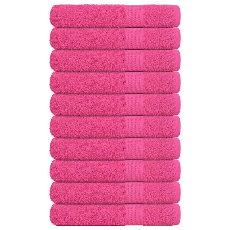 Prosoape de sauna, frogn, 10 buc., roz, 80x200 cm, 360 g/m2