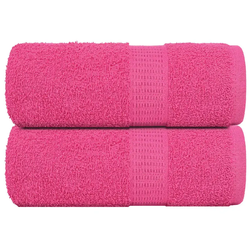 Prosoape de baie, frogn, 2 buc., roz, 30x30 cm, 360 g/m2