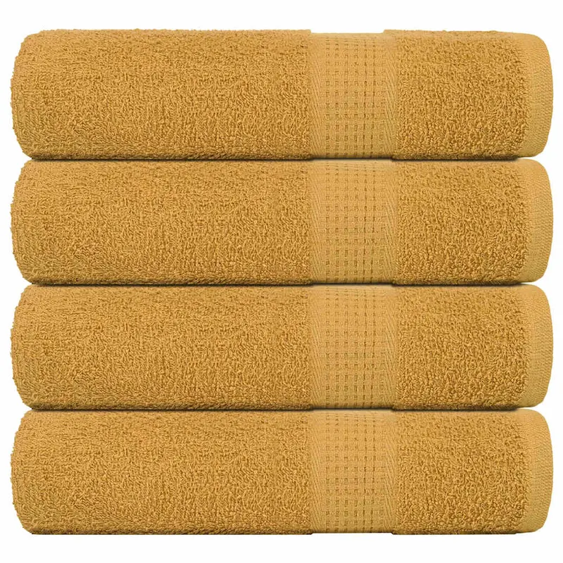 Prosoape de maini, frogn, 4 buc., aurii, 50x100 cm, 360 g/m2