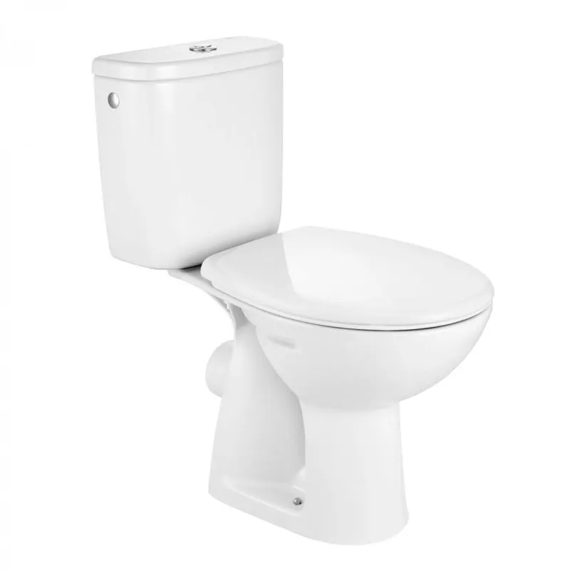 Set wc montaj podea Roca A34P195002, vas Adele, montaj pe podea, zona alimentare laterala, evacuare orizontala, alb