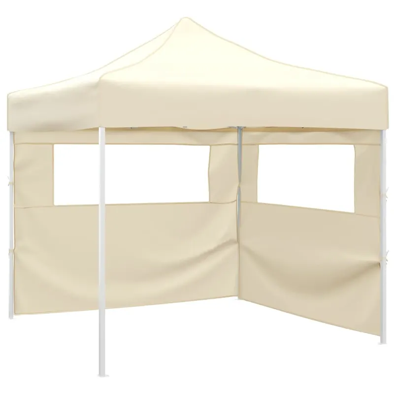 cort pliabil cu 2 pereti, crem, 3 x 3 m