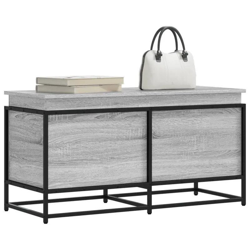 cutie depozitare gri sonoma 100x40x51,5 cm lemn prelucrat