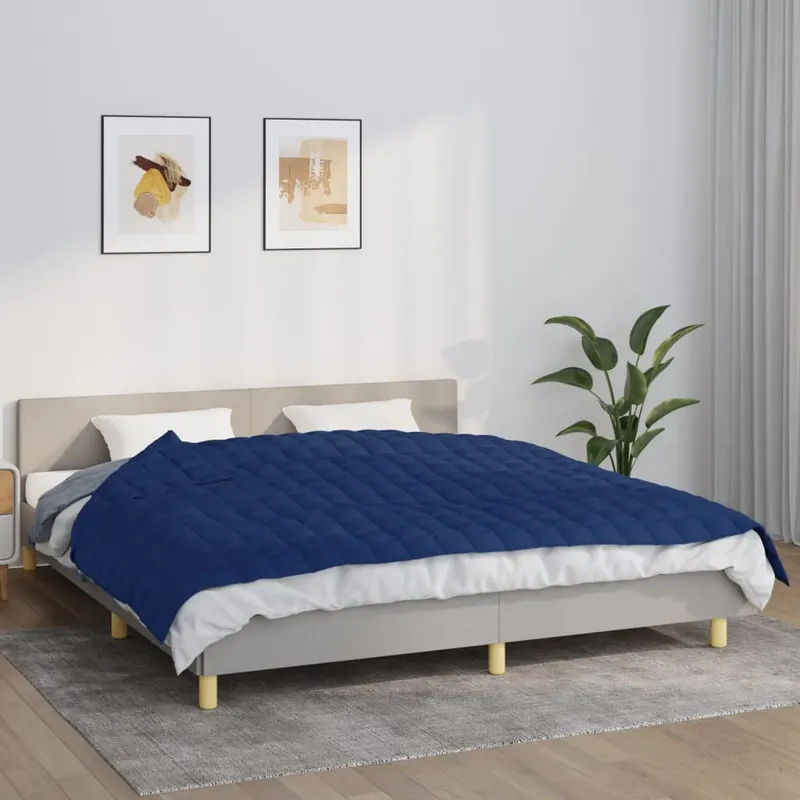 patura cu greutati, albastru, 155x220 cm, 11 kg, textil