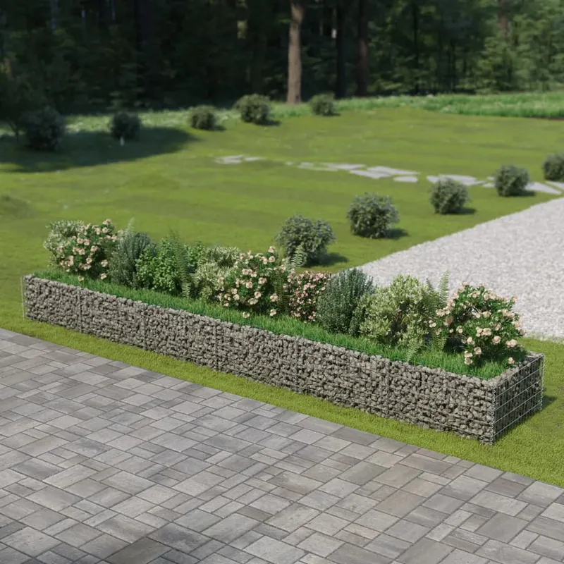 strat inaltat gabion, 540 x 90 x 50 cm, otel galvanizat