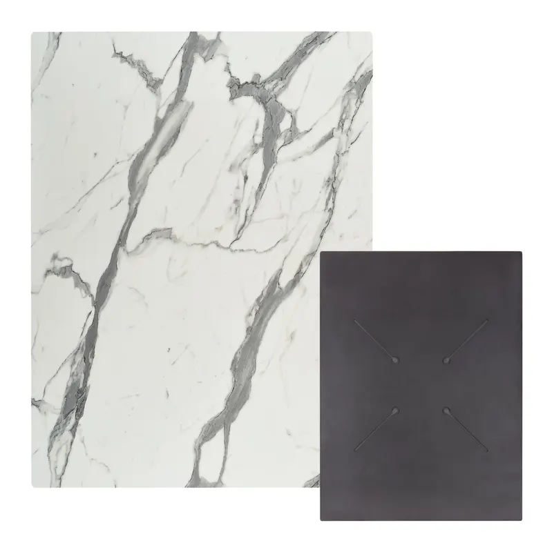 Blat masa HPL RELVAR 1 MARBLE 60x80 CM - Alb