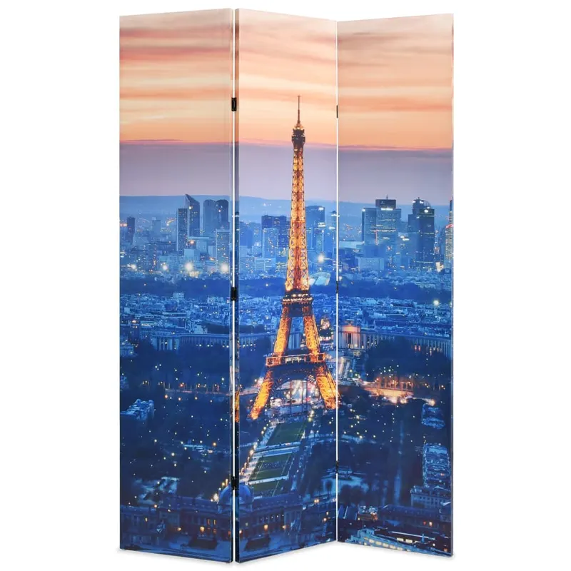 paravan de camera pliabil, 120 x 170 cm, parisul noaptea