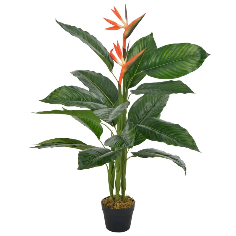 planta artificiala strelitzia cu ghiveci, rosu, 100 cm