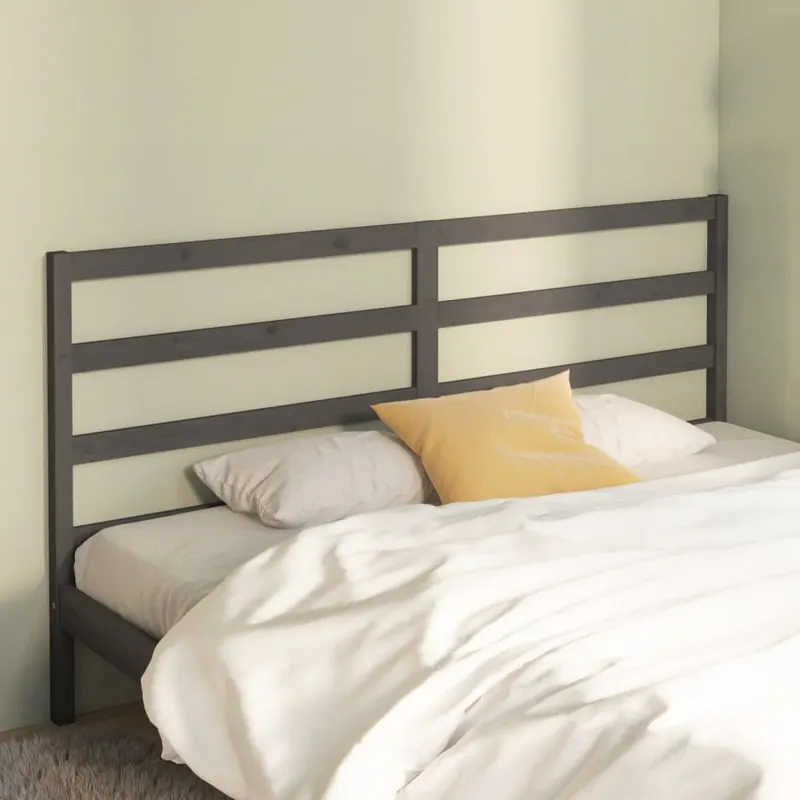 tablie de pat, gri, 206x4x100 cm, lemn masiv de pin