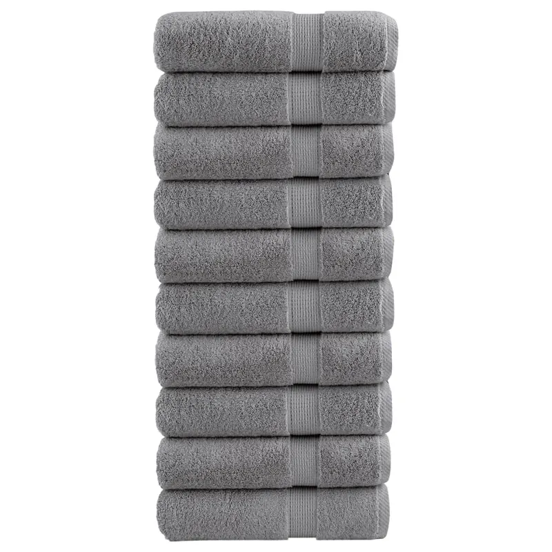 Prosoape de maini premium solund 10 buc gri 50x100cm 600gsm