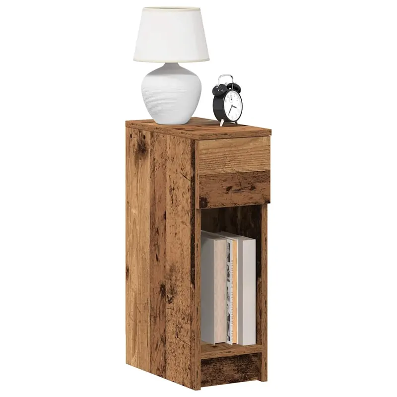 noptiere cu sertar 2 buc lemn vechi 20x36x60 cm