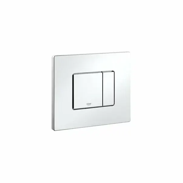 Placa de actionare WC Grohe 38732SH0, Skate Cosmopolitan, dubla spalare, reversibila, 156 x 197 mm, alb