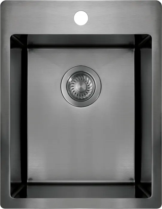 Chiuveta bucatarie din inox, titan, 50.5x39 cm, Deante Olfato Precious