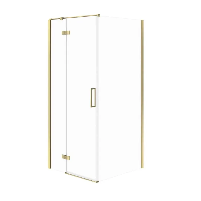Cabina de dus 80x80x195 cm, sticla securizata 6 mm, stanga, Auriu, Cersanit Jota