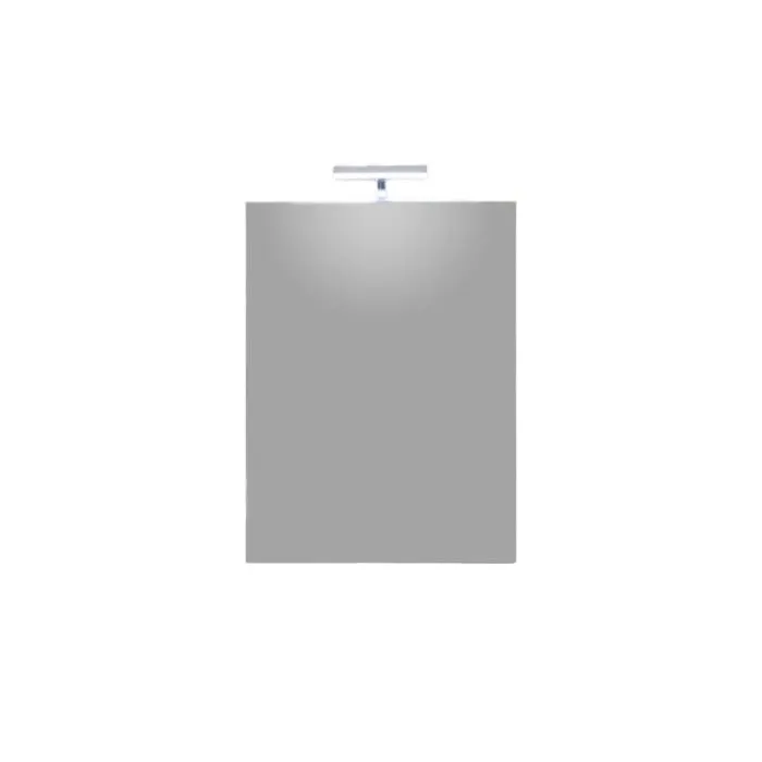 Oglinda baie dreptunghiulara Fluminia Joly 80x60 cm, montaj reversibil, cant gri deschis