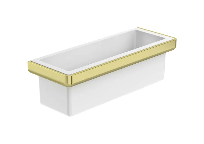 Raft dus Roca A817028VA0, 110 mm, 300 mm, 2 orificii instalare, pe perete, metal, plastic, suprafata anticoroziva, Auriu