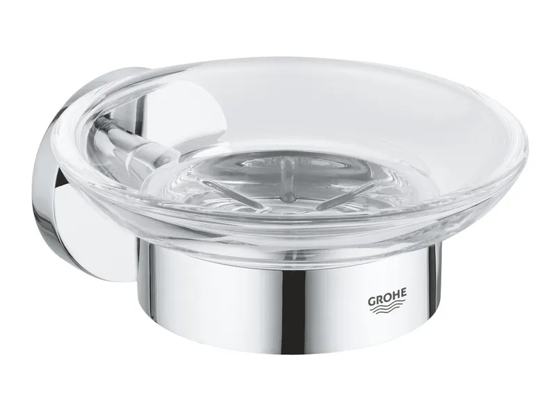 Suport sapun Grohe 40444001, 125 mm, 1 orificii instalare, pe perete, sticla, metal, elemente fixare ascunse, Crom