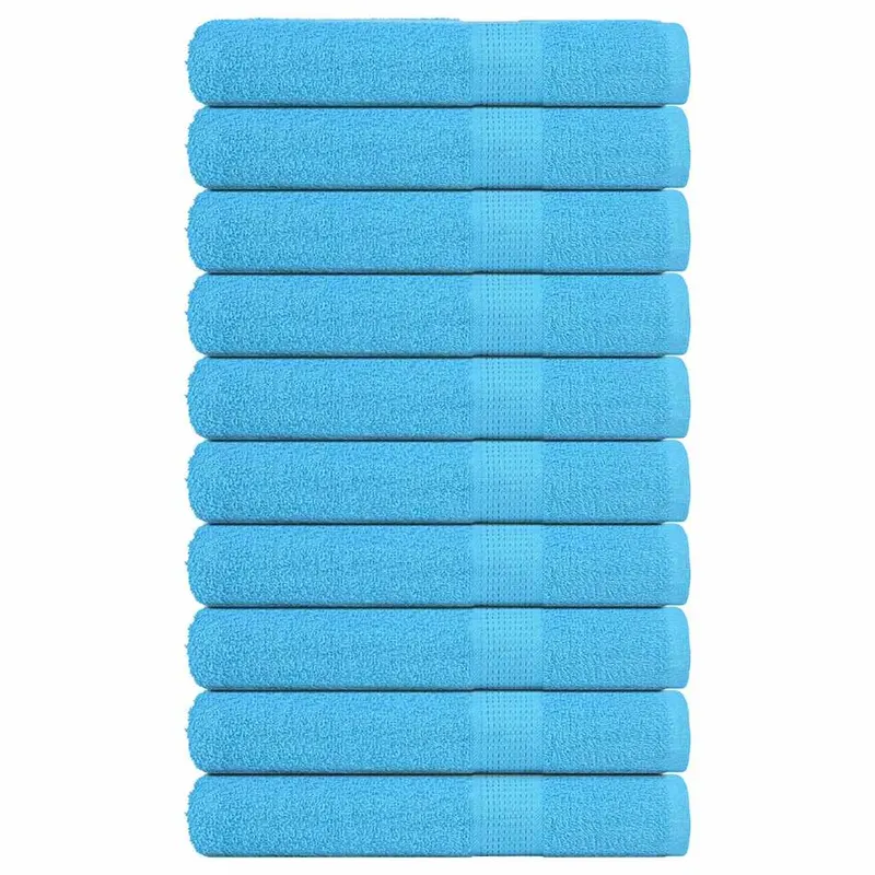 Prosoape de sauna, frogn, 10 buc., turcoaz, 80x200 cm, 360 g/m2