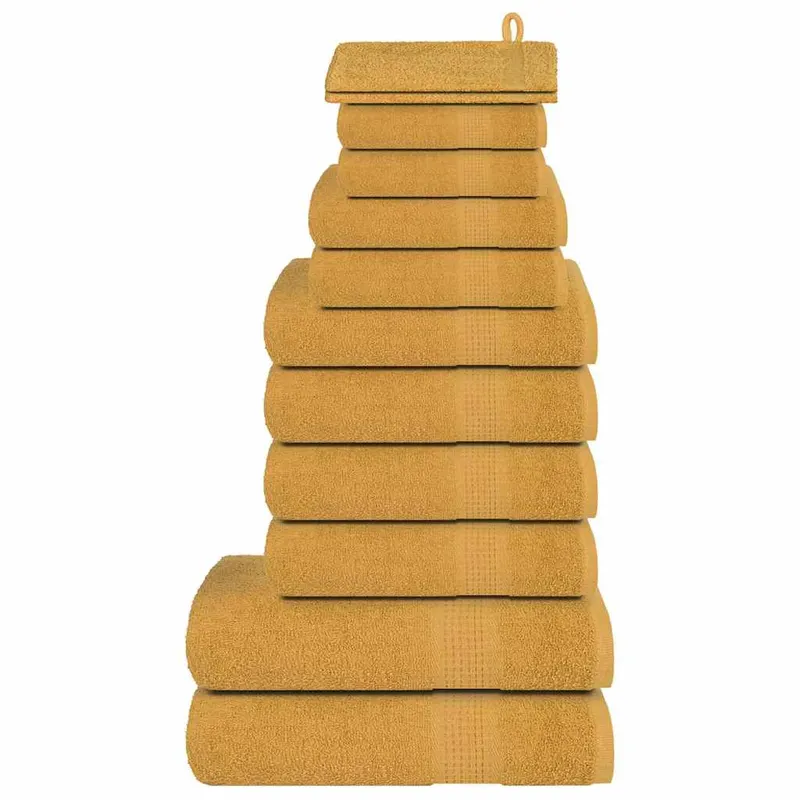 Set prosoape frogn 12 piese, auriu, 360 g/m2