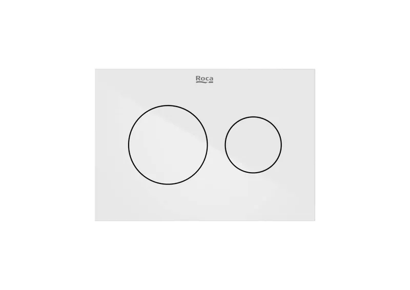 Clapeta actionare Roca A890223300, Dublo S, pentru toaleta, tip instalare orizontala, pentru tip rezervor incastrat, alb