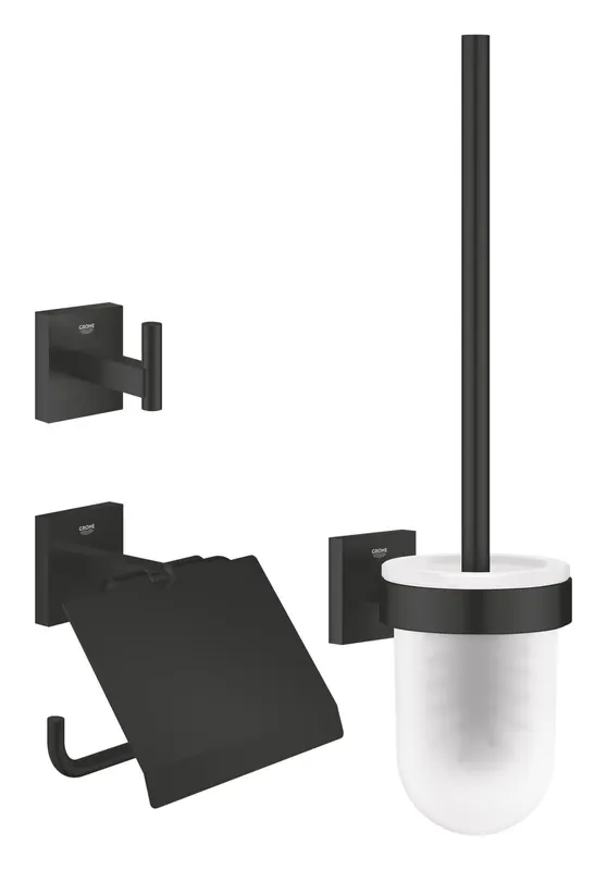 Pachet accesorii baie Grohe 411232430, 3n1 Start Cube, tip instalare pe perete, numar piese 3, negru