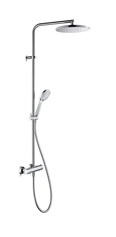 Sistem de dus Duravit B14280008010, dus B.1, tip incastrare aparent, pentru dus, pentru un dus confortabil zilnic, crom