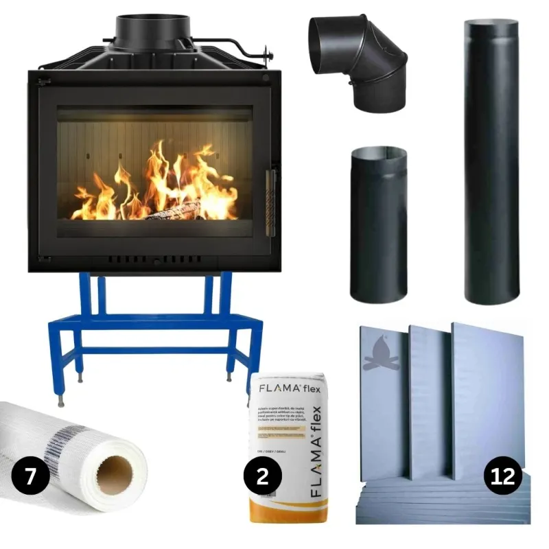 Focar fonta Bergen 8-11kW - 81% - pachet PRO