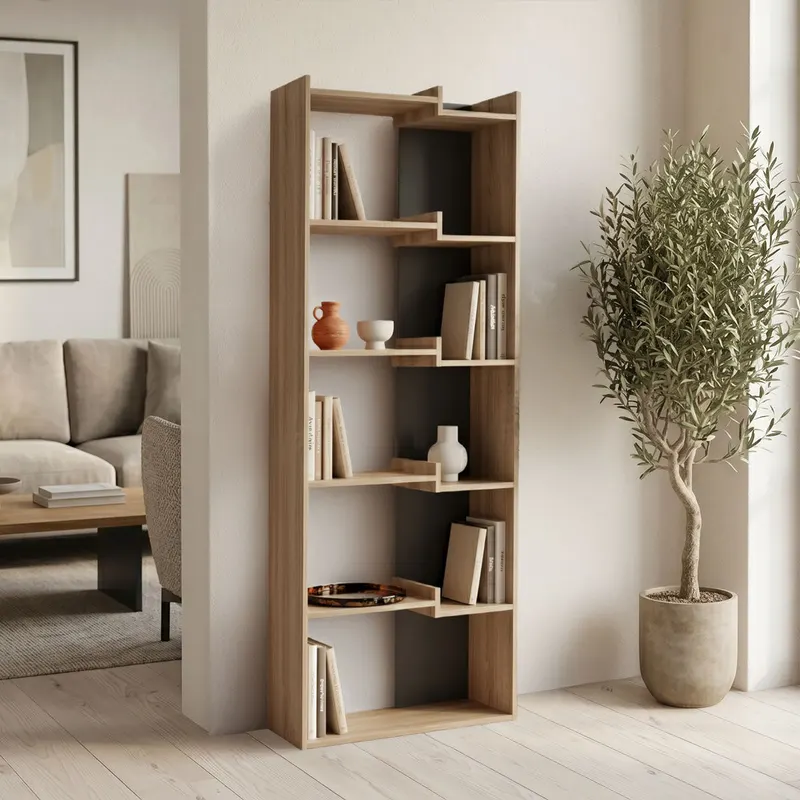 Biblioteca Corpus, Sonoma-Antracit, 61x22x162 cm - Sonoma-Antracit