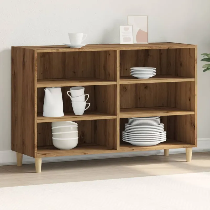 servanta, stejar artizanal, 103,5x35x70 cm, lemn prelucrat