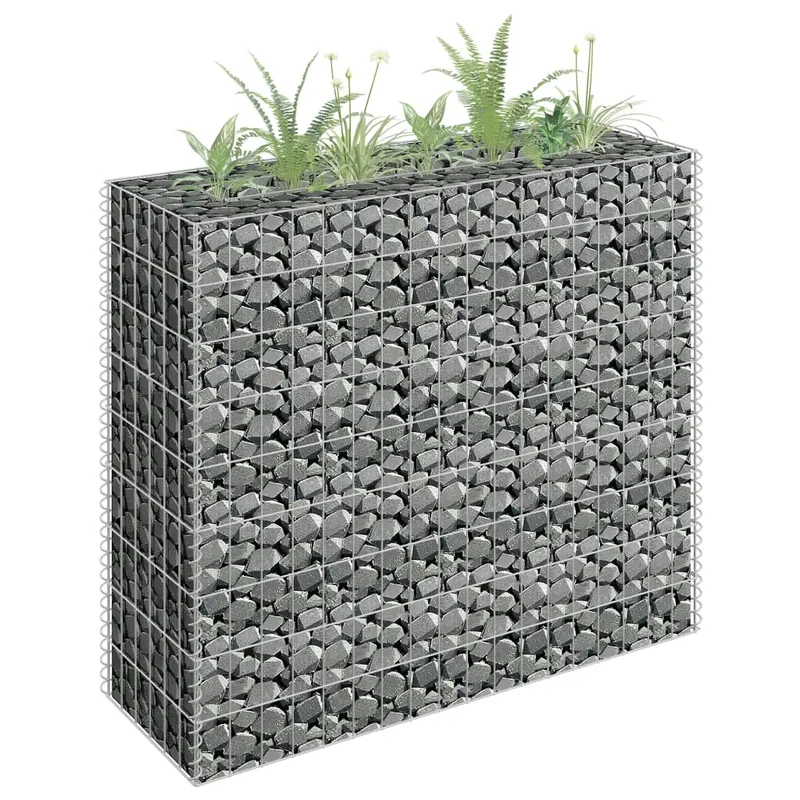 strat inaltat gabion, 90 x 30 x 90 cm, otel galvanizat