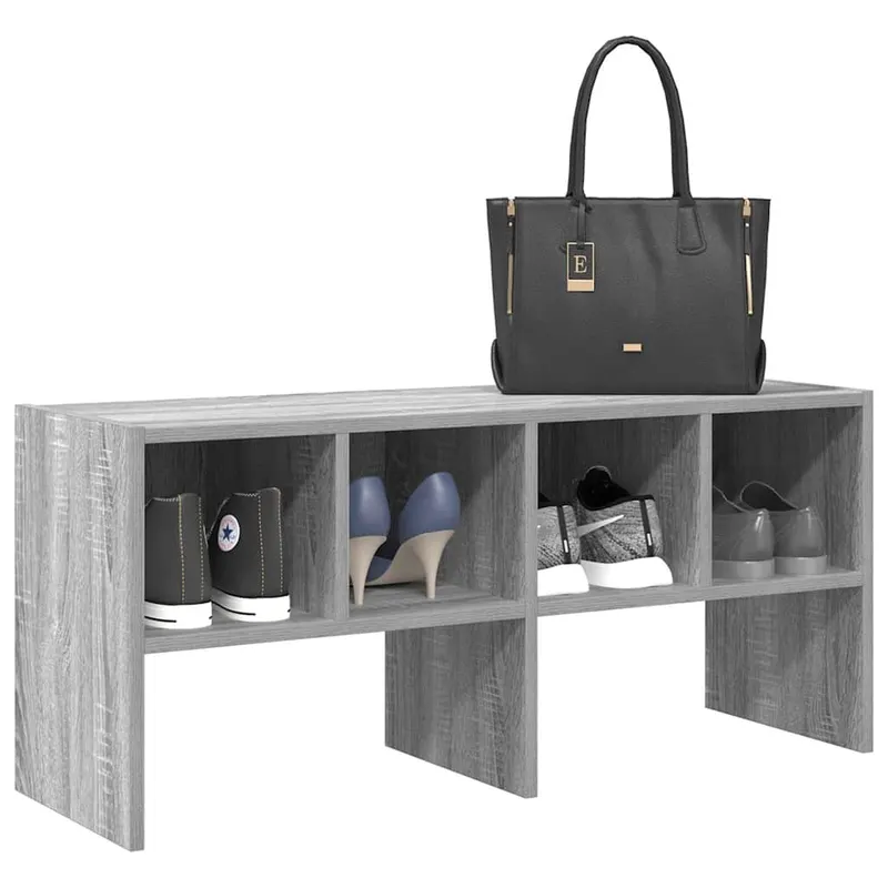 suport pantofi stivuibil, gri sonoma 89,5x30x40 cm