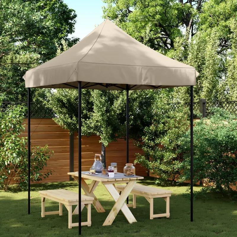 cort de petrecere pliabil pop-up, taupe, 200x200x306 cm
