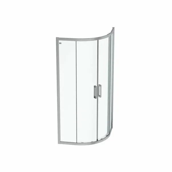 Cabina de dus semirotunda cu usi glisante 90x90 Ideal Standard Connect 2 profil crom