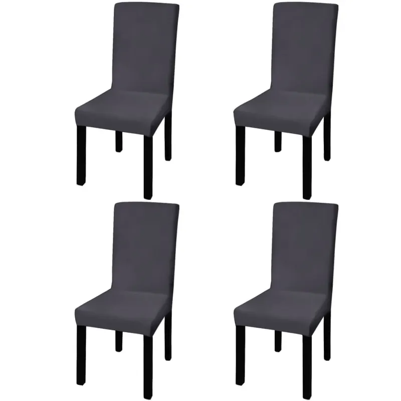 huse de scaun elastice drepte, 4 buc., antracit