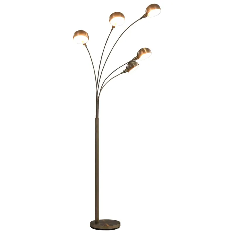 lampa de podea, argintiu, 200 cm, 5 x e14