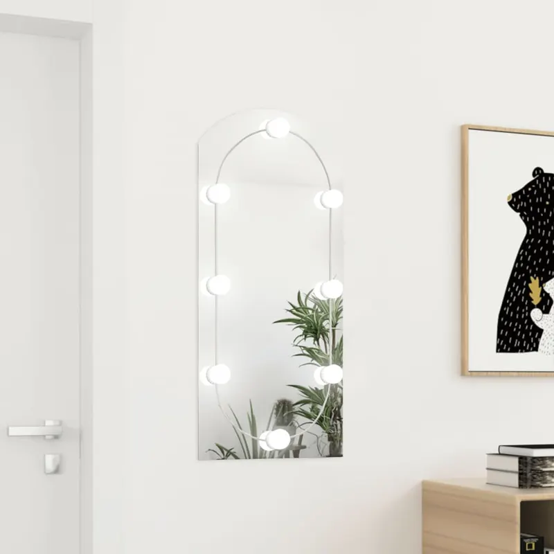 oglinda cu lumini led, arcada, 90x45 cm, sticla