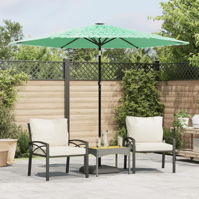 umbrela soare de gradina cu stalp din otel verde 268x268x226 cm