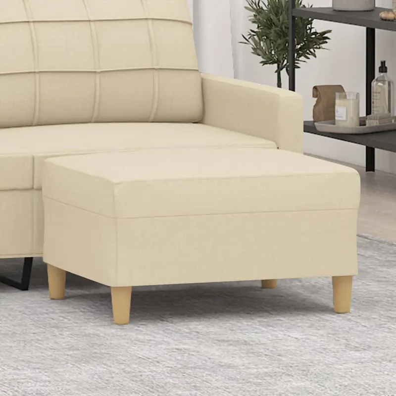 taburet, crem, 70x55x41 cm, material textil