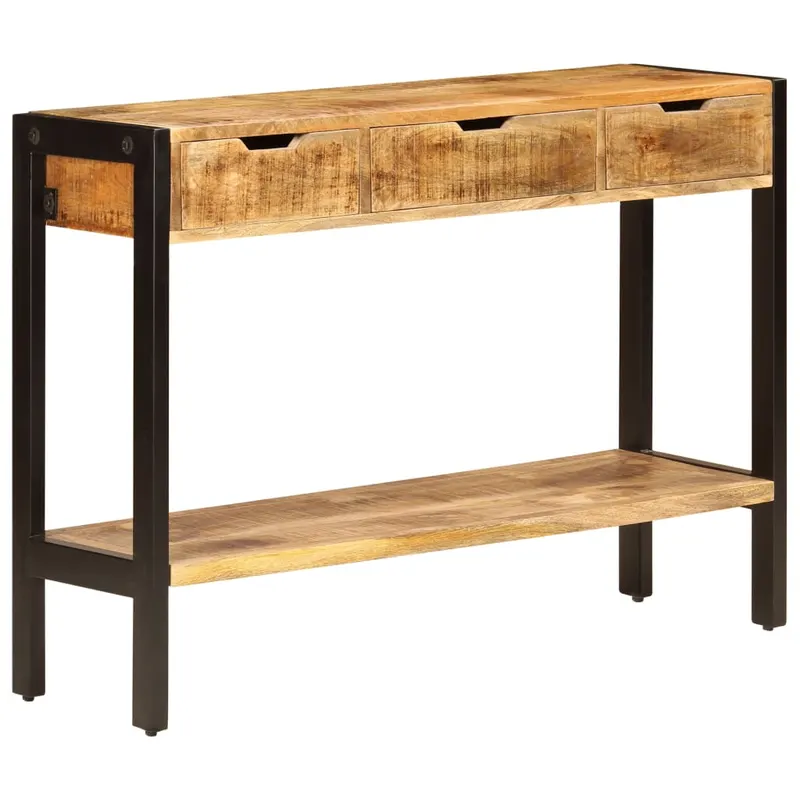 servanta cu 3 sertare, 110x35x75 cm, lemn masiv de mango