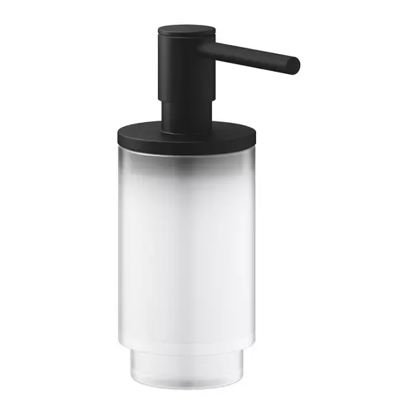 Dozator sapun baie Grohe 41218KF0, Selection, 120 ml, fara suport, sticla, metal, mat, negru