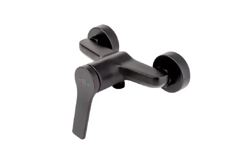 Baterie dus FDesign Seppia FD1-SPA-7-22, 1 2 , aparenta, monocomanda, anti-reflux, mat, negru