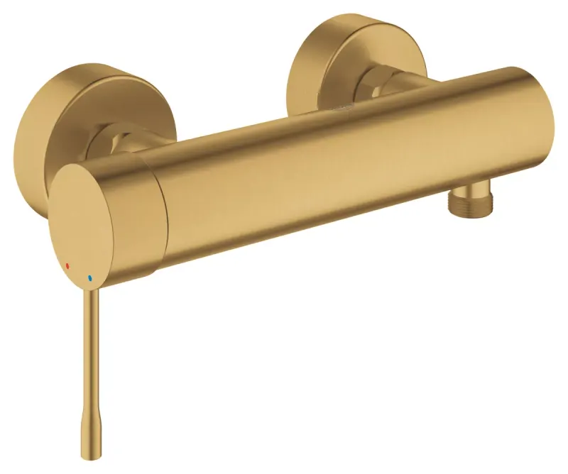 Baterie dus Grohe Essence 33636GN1, 1 2 , monocomanda, coloana dus, 1.25 m, 3 pulverizari, etajera, mat, auriu
