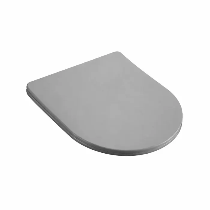 Capac vas wc cu soft close si quick release, gri mat, Fluminia Alfonzo