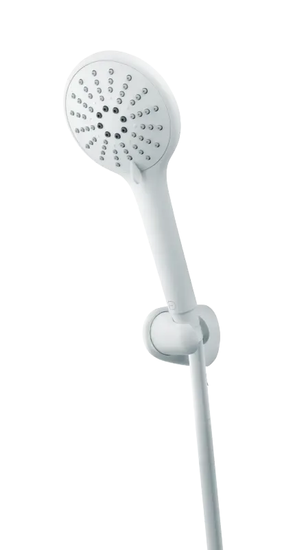 Set de dus cu suport, futun si para, 3 functii, alb, FDesign Inula