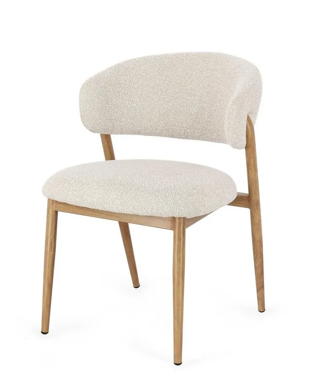 Scaun CASSANDRA NATURAL/LINEN - Cream