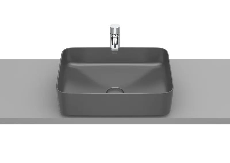 Lavoar Roca A327530640, 500 mm, 370 mm, 140 mm, 1 cuve, suprafata antiaderent, pe blat, interior zona montaj, Antracit