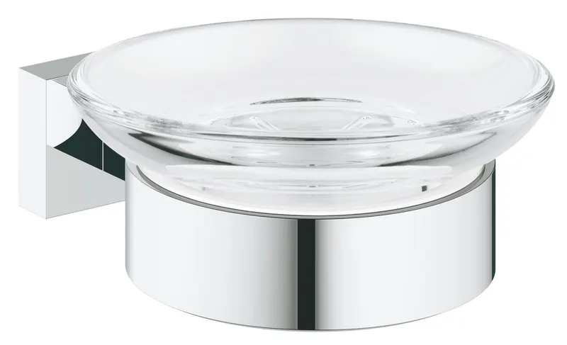 Suport sapun Grohe 40754001, 110 mm, 1 orificii instalare, pe perete, sticla, metal, elemente fixare ascunse, Crom